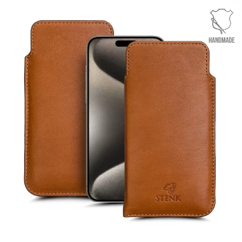 Футляр Stenk Elegance для Apple iPhone 15 Pro Camel