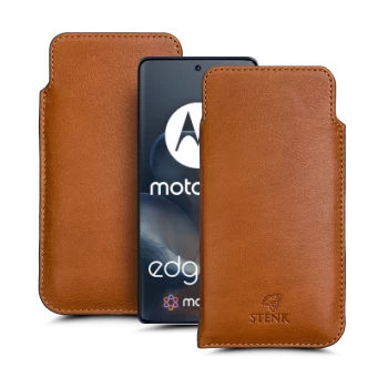 Футляр Stenk Elegance для Motorola Edge 60 Camel