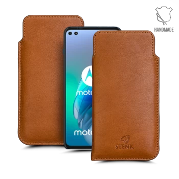 Футляр Stenk Elegance для Motorola Moto G100 Camel