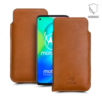 Футляр Stenk Elegance для Motorola Moto G8 Power Camel