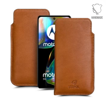 Футляр Stenk Elegance для Motorola Moto G82 Camel