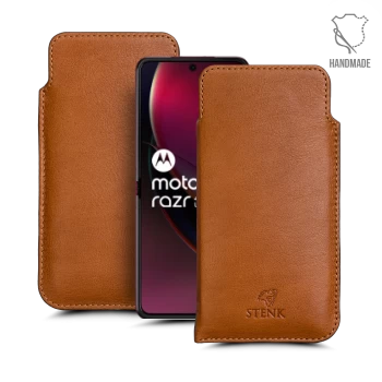 Футляр Stenk Elegance для Motorola Razr 40 Ultra Camel