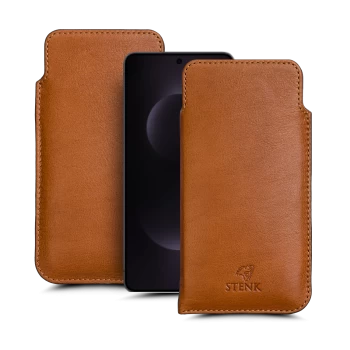 Футляр Stenk Elegance для Samsung Galaxy S25 Edge Camel