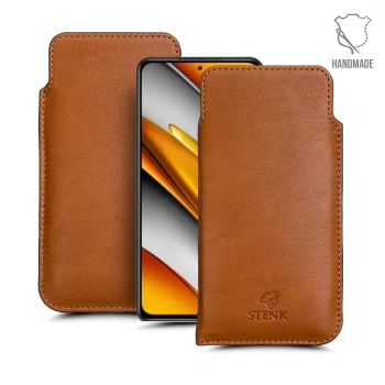 Футляр Stenk Elegance для Xiaomi Poco F3 Camel