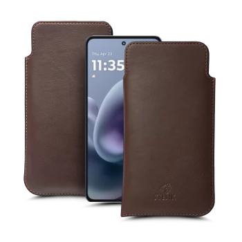 Футляр Stenk Elegance для Motorola Moto G86 Power Коричневий
