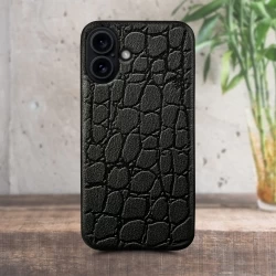 Накладка Stenk Reptile Cover для Apple iPhone 16 Plus Чорна